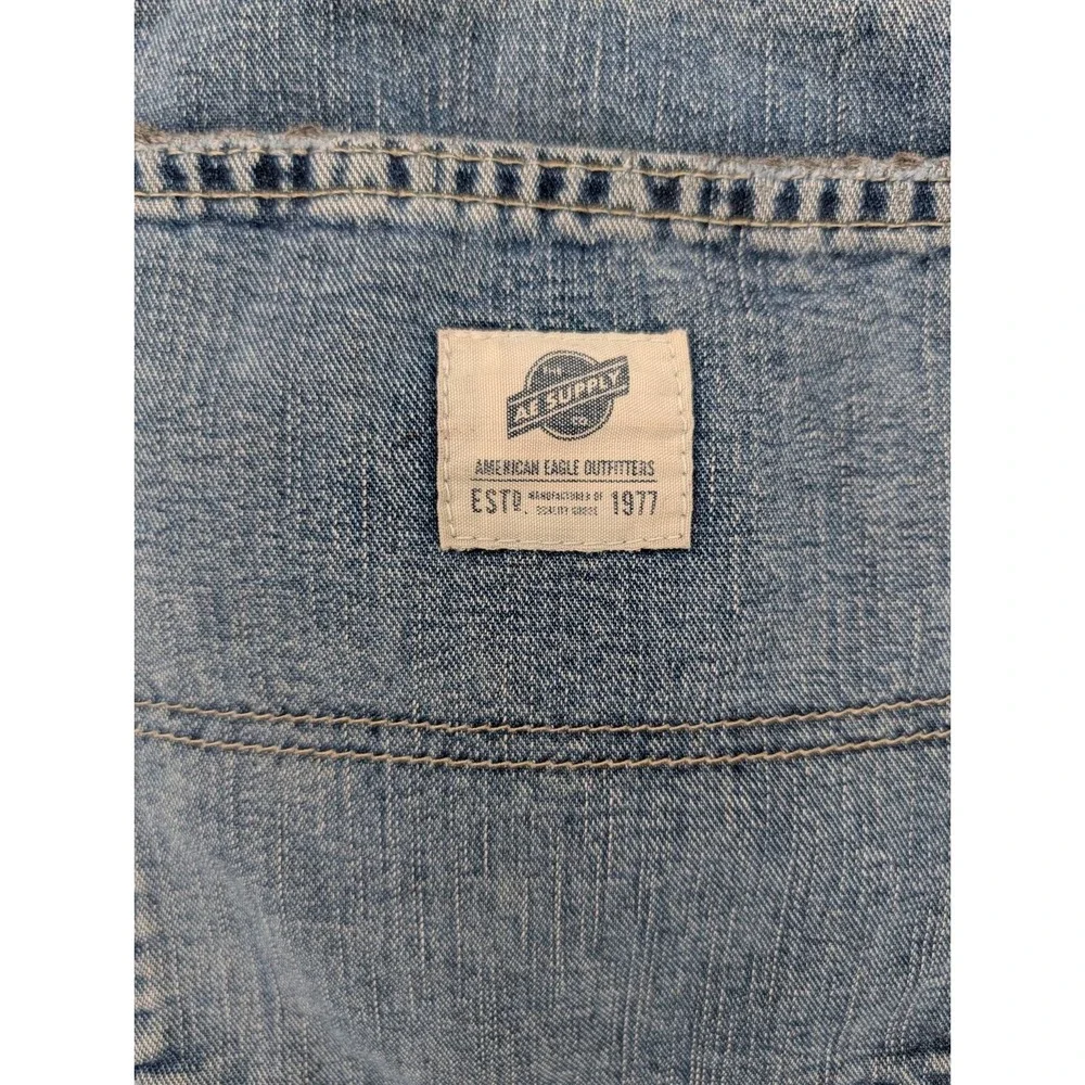 Vtg Y2K American Eagle Shorts Mens 34 Blue Jorts Carpenter Denim Grunge